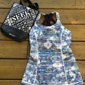 Lululemon Enhearten Tank in Blurry Belle Multi / Deep Zinfandel